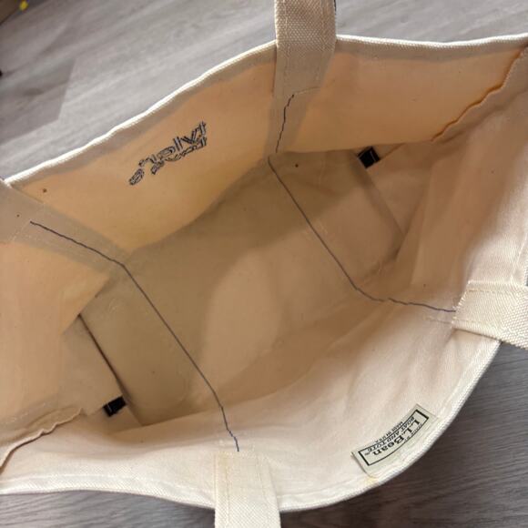 Vintage LL Bean Boat and Tote Medium Canvas Tote 18x11 Blue Beach Grocery - Picture 5 of 9